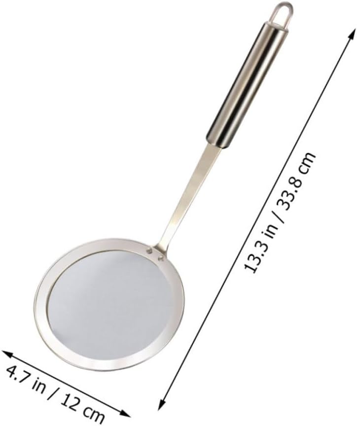 Stainless Steel Fine Mesh Skimmer Spoon For Frying Noodles Hot Pot Oil Water Separation - Image 2